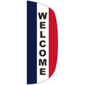 "WELCOME" 3' x 8' Stationary Message Flutter Flag